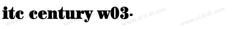 itc century w03字体转换